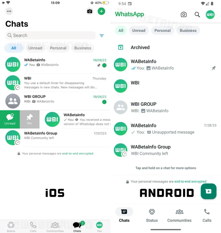 New WhatsApp App Interface for iOS and Android